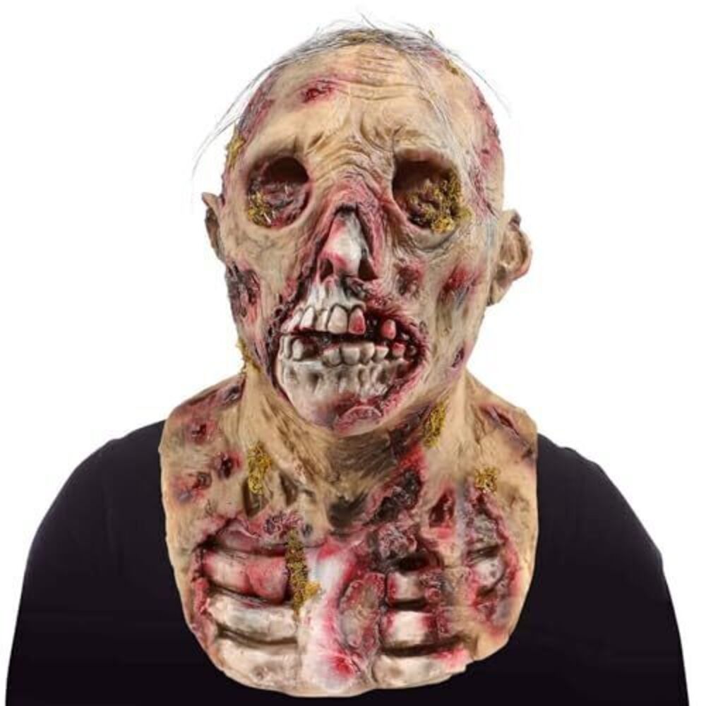 6018 Halloween Zombie Mask Scary Realistic Latex Horror Full Head Demon